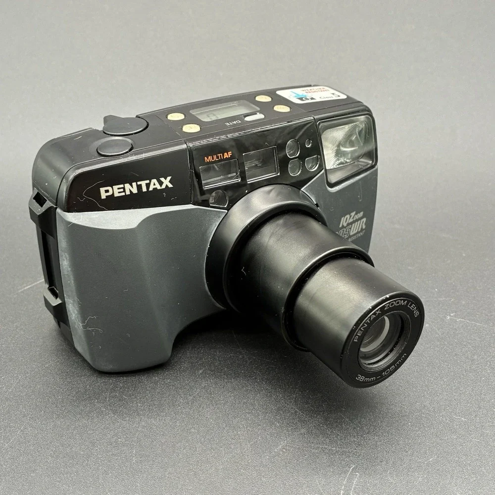 Vintage Pentax IQZoom 105WR 35mm Film Camera 38-105mm Water Resistant Tested